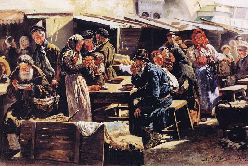 Vladimir Makovsky Dinner France oil painting art